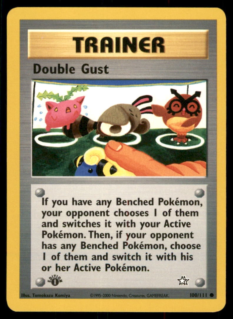 Double Gust Neo Genesis #100/111 1st. ED. Pokemon Card: We offer combined shipping on multiple items. Buyers may also arrange their own shipping. LiveShipping is a separate and independent option for shipping that is NOT a part of the auction house or thei