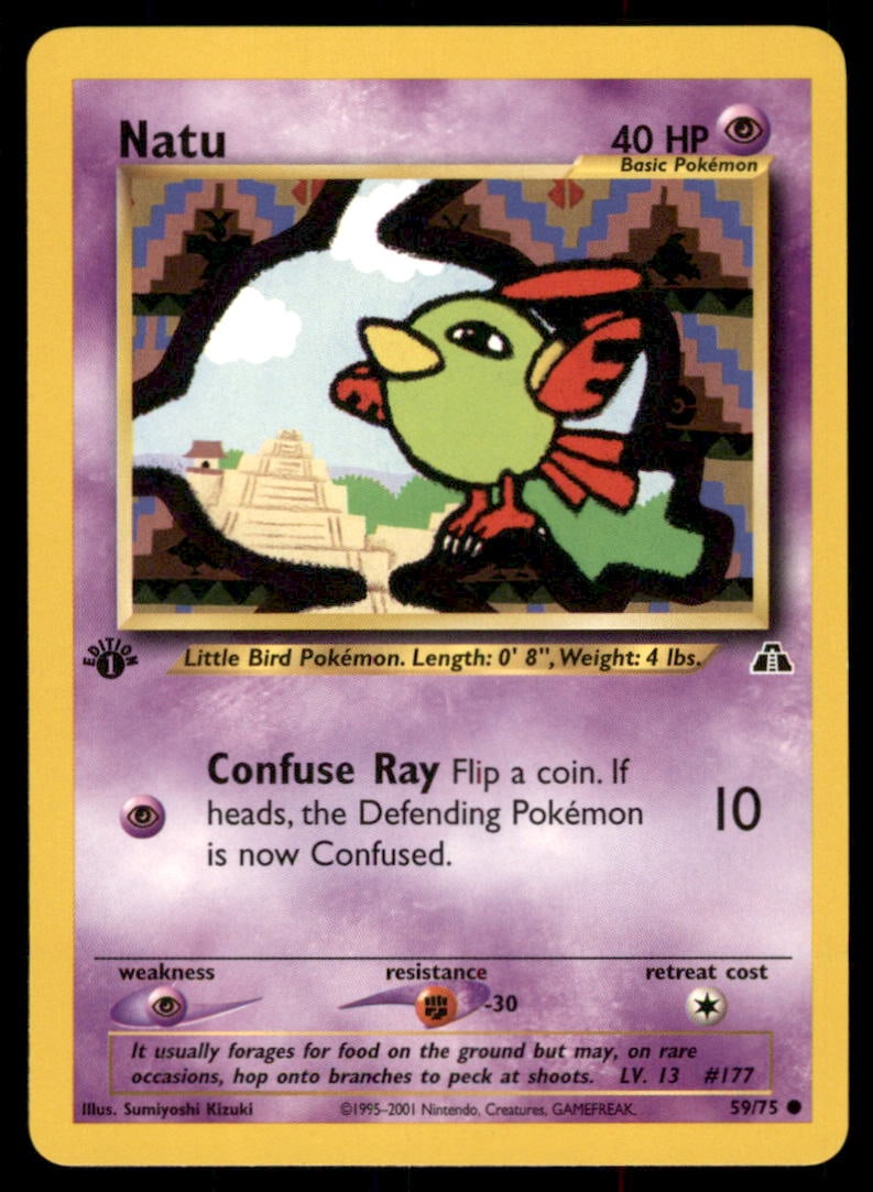 Natu Neo Discovery #59/75 1st. ED. Pokemon Card: We offer combined shipping on multiple items. Buyers may also arrange their own shipping. LiveShipping is a separate and independent option for shipping that is NOT a part of the auction house or thei