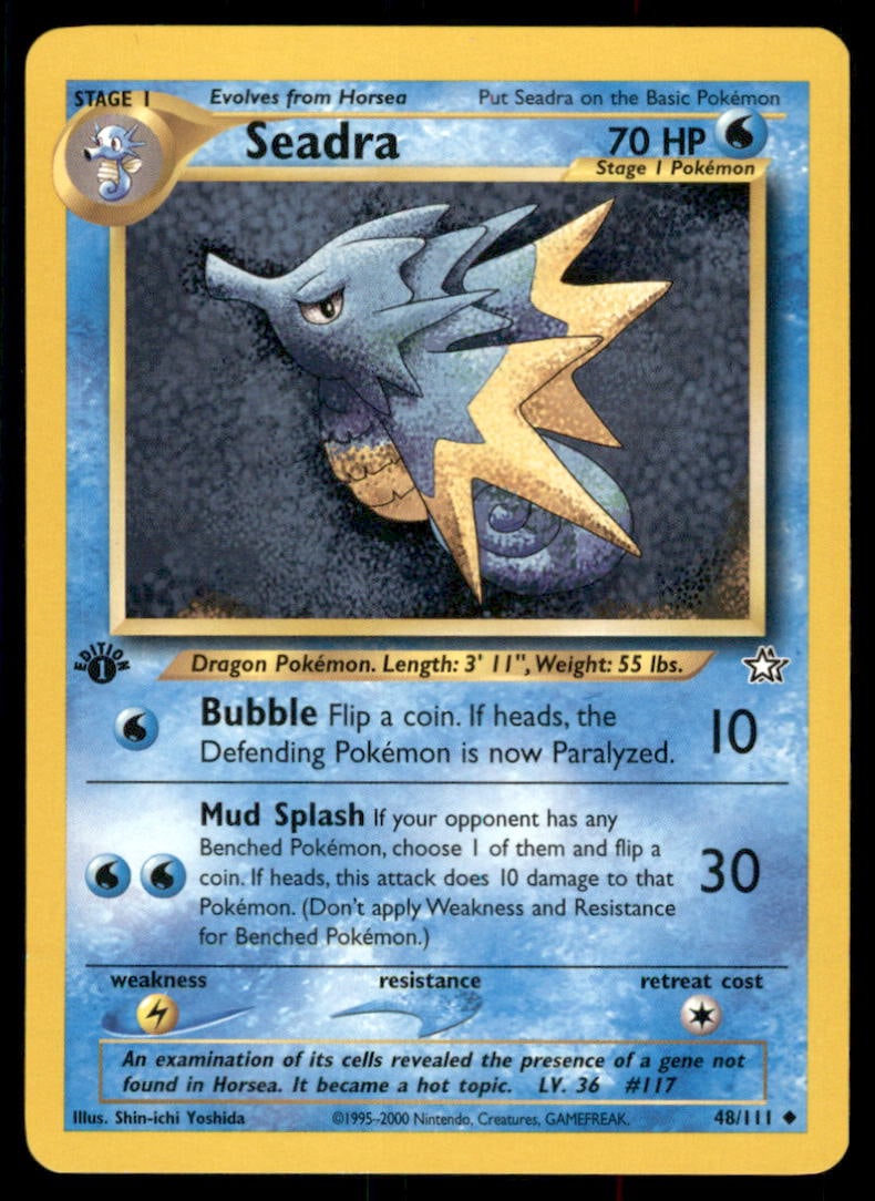 Seadra Neo Genesis #048/111 1st. ED. Pokemon Card (1 of 2)