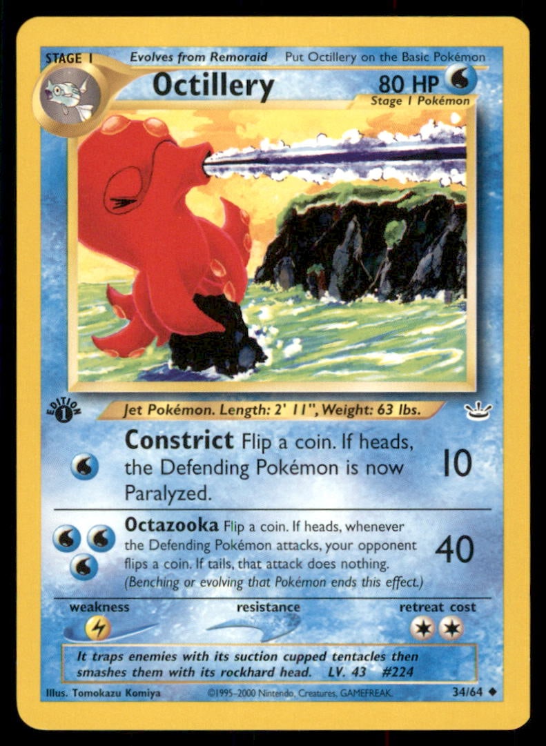 Octillery Neo Revelation #34/64 1st. ED. Pokemon Card: We offer combined shipping on multiple items. Buyers may also arrange their own shipping. LiveShipping is a separate and independent option for shipping that is NOT a part of the auction house or thei