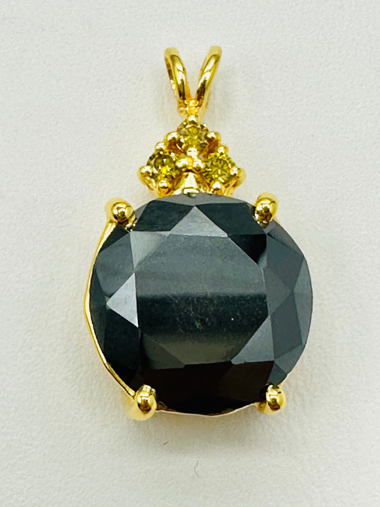 Natural Diamond Pendant, 14KT Yellow Gold # 2632 (1 of 4)