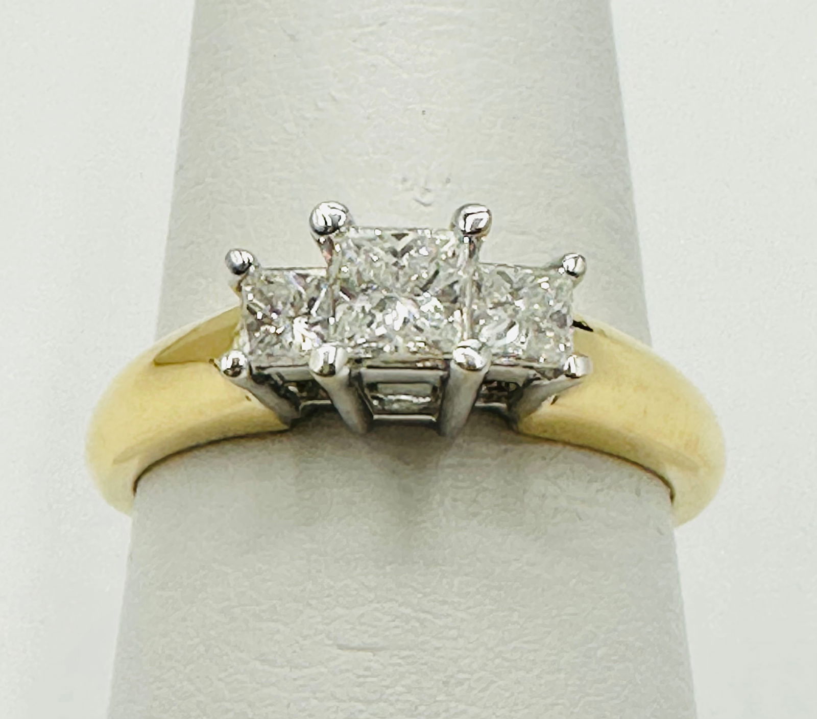 Natural Diamond Engagement Ring,14KT Yellow and White Gold # 2654 (1 of 4)
