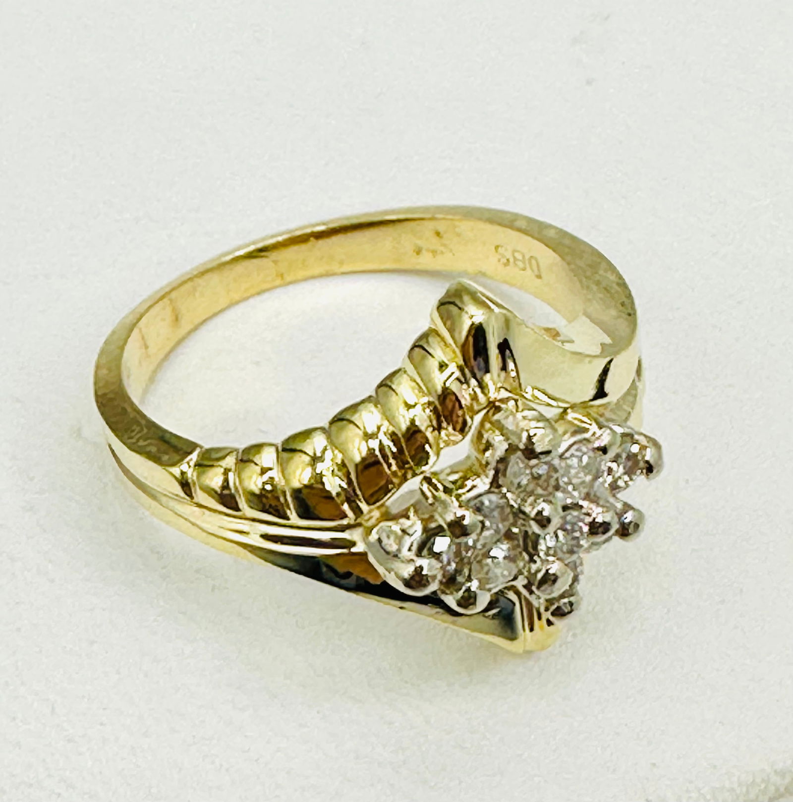 Natural Diamond Ring,14KT Yellow Gold # 2655 (1 of 4)