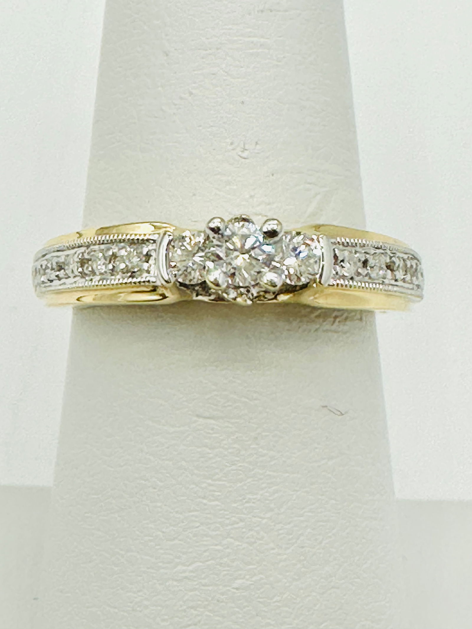 Natural Diamond Ring,14KT Yellow Gold # 2691 (1 of 4)