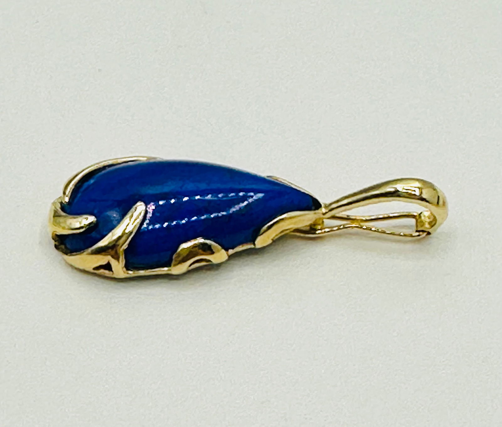 14KT Yellow Gold Lapis Pendant # 2717 (1 of 4)