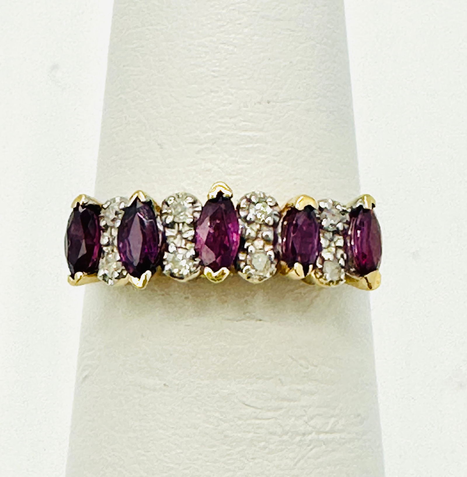 Natural Ruby and Diamond Ring,14KT Yellow Gold # 2734 (1 of 3)