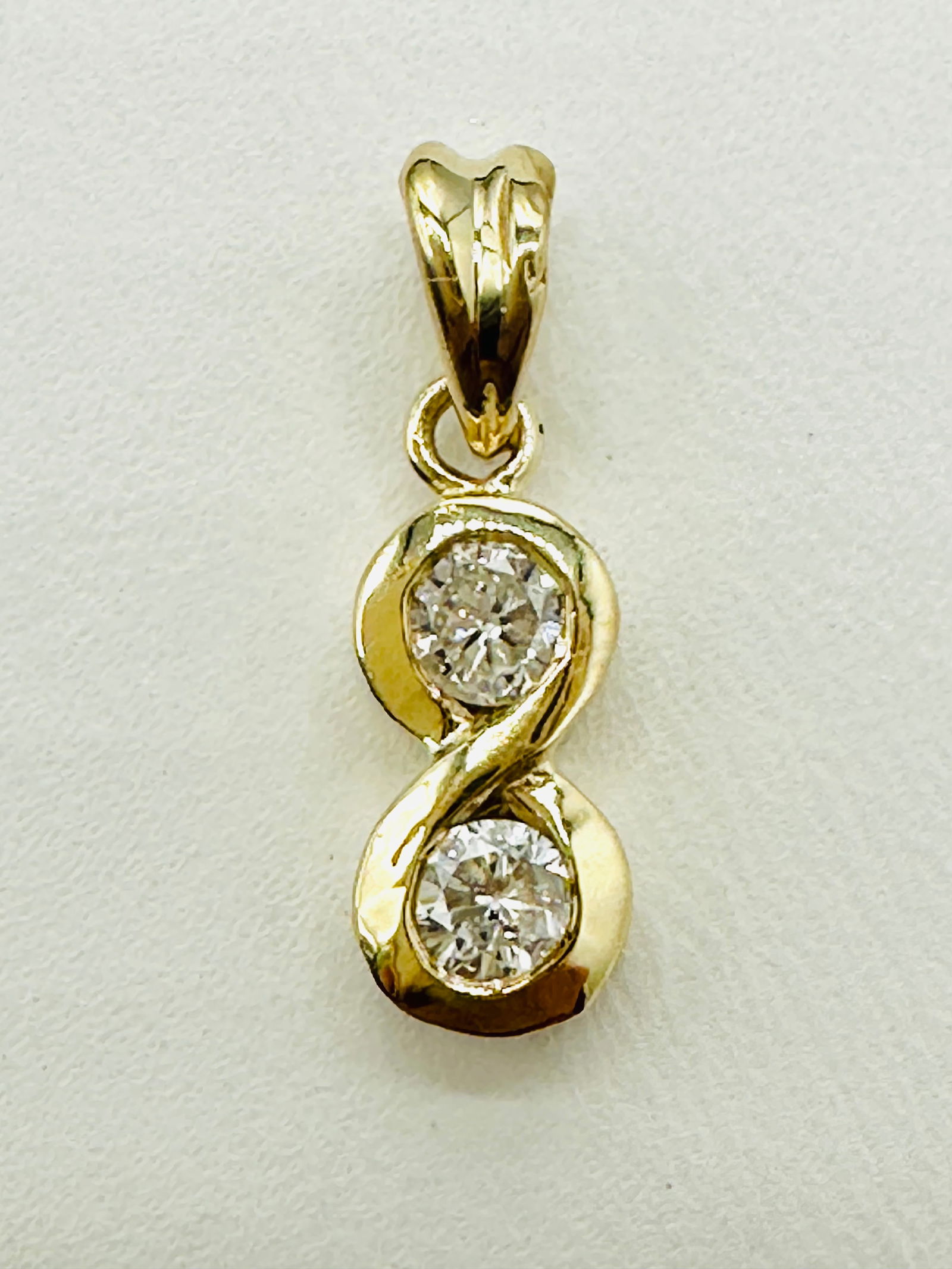 14KT Yellow Gold, Natural Diamond Pendant # 2755 (1 of 4)