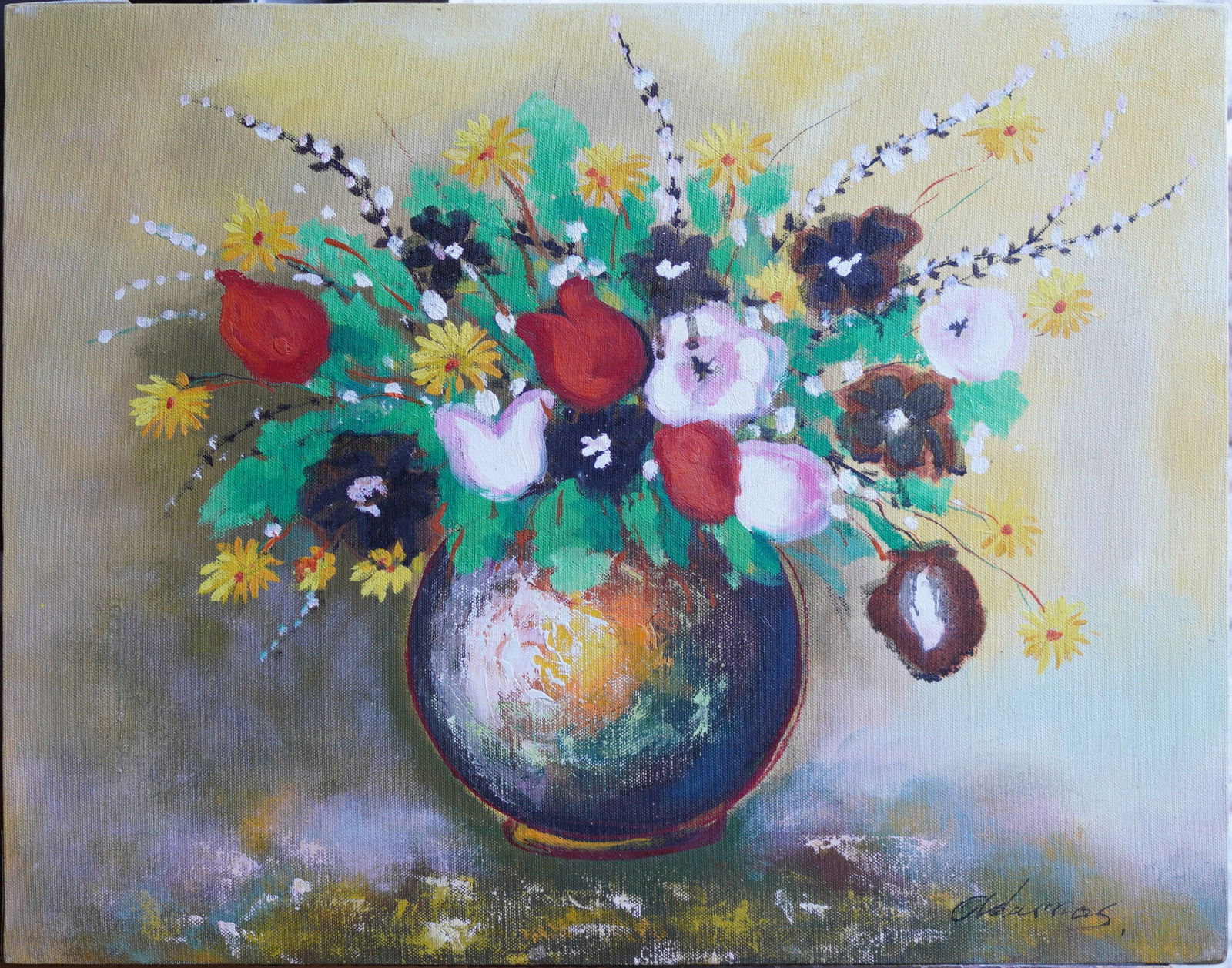 Still Life Flowers Oil Painitng on Canvas (1 of 8)