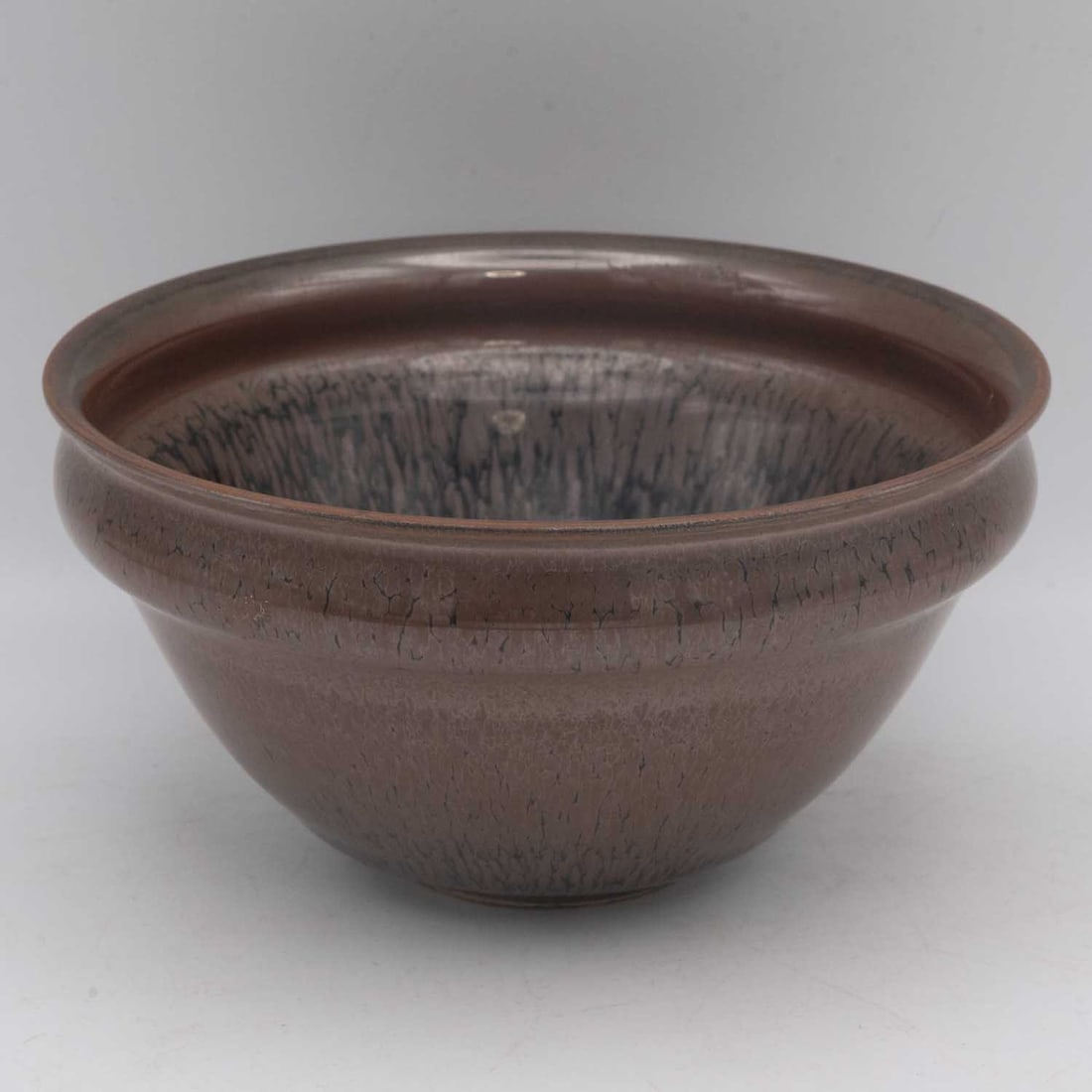 Old Chinese Hare's Fur Jian Kiln Style Earthware Bowl: Medium: Hare's Fur Jian Kiln Style Earthware Size: 5x5x2.5 inches Age/Detail: Old Chinese Condition: great overall, check photo for condition reference. Provenance: Collection from Estate in Williamsb