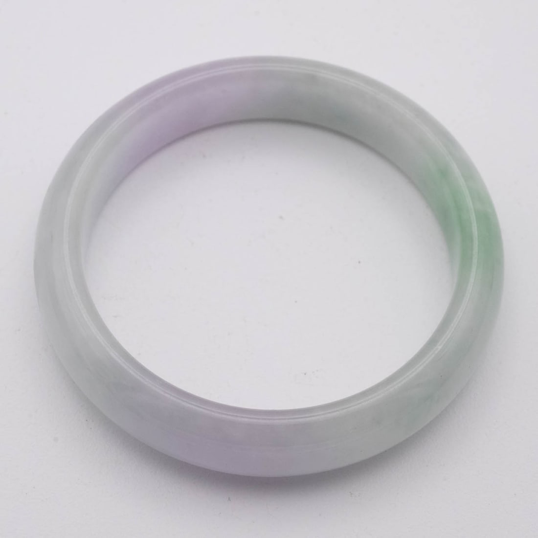 Chinese Carved Multi Color Jade Bangle: Medium: Multi Color Jade Size: 2 inches Age/Detail: Chinese Carved Condition: great overall, check photo for condition reference. Provenance: Collection from Estate in Williamsburg LiveShipping is NOT