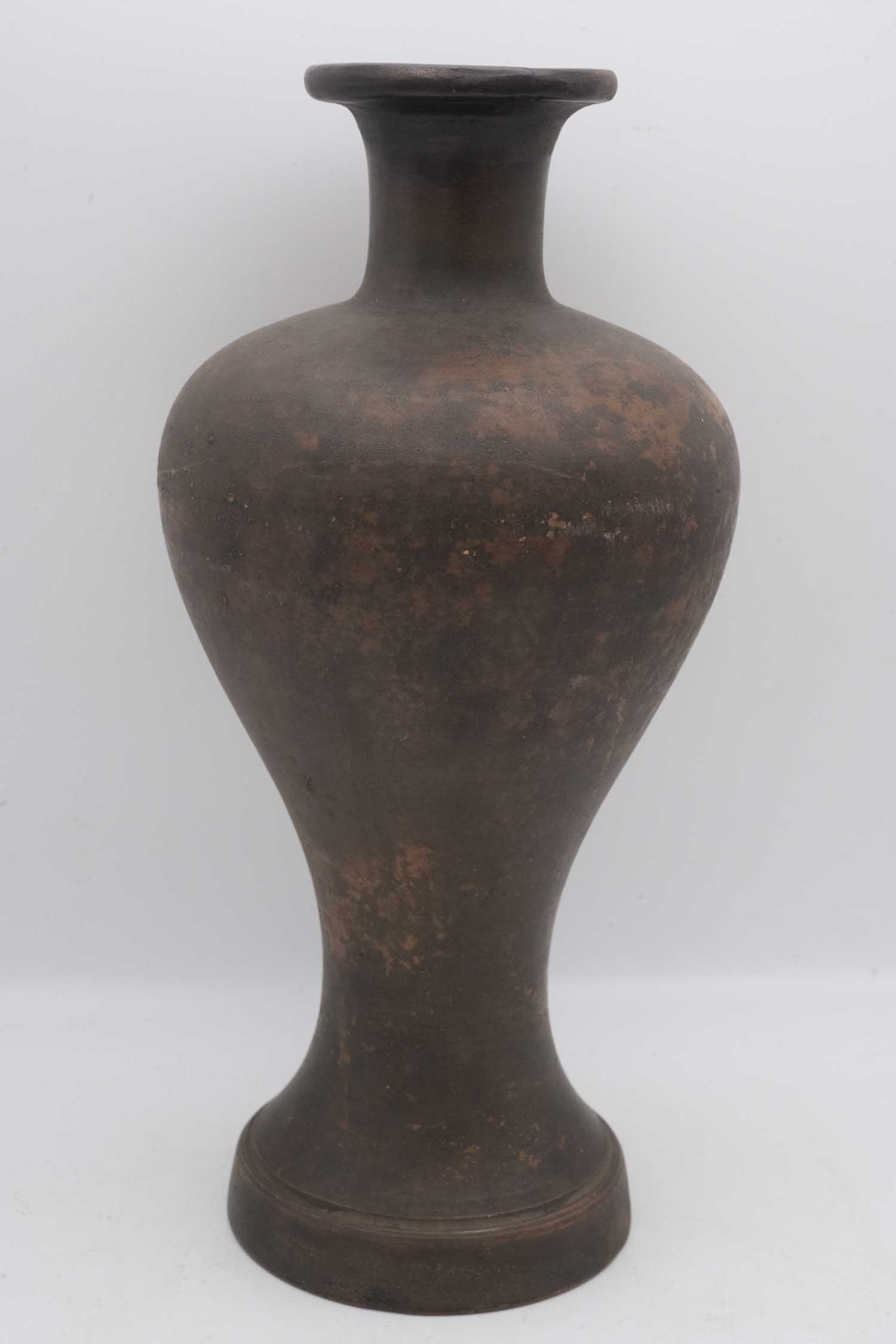 Antique Asian Ceramic Pottery Vase: Medium: Ceramic Pottery Size: 4.5x4.5x9.5 inches Age/Detail: Antique Asian Condition: Some restoration, great overall, check photo for condition reference. Provenance: Collection from Estate in Willia