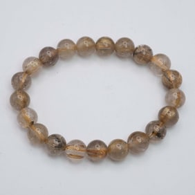 Natural Golden Rutilated Quartz Bracelet