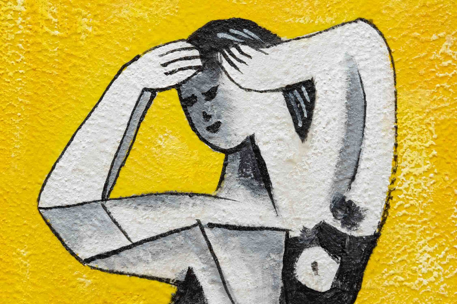 After Picasso Acrylic On Canvas "Nu Accroupi": Title: Nu Accroupi Medium: Acrylic On Canvas Size: 16 x 12 inches Frame: 17 x 13 inches Age: Condition: Great, hand painted, please check photo for condition reference Provenance: Combined shipping ra