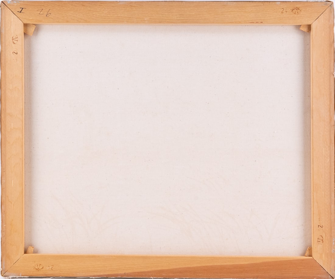 Vintage Scenic Oil On Canvas "Winter Cabin": Title: Winter Cabin Medium: Oil On Canvas Size: 20 x 24 inches Age: Vintage Condition: Great Overall All Signature: Signed Provenance: Collection From Glen Cove Combined shipping rate available. For a