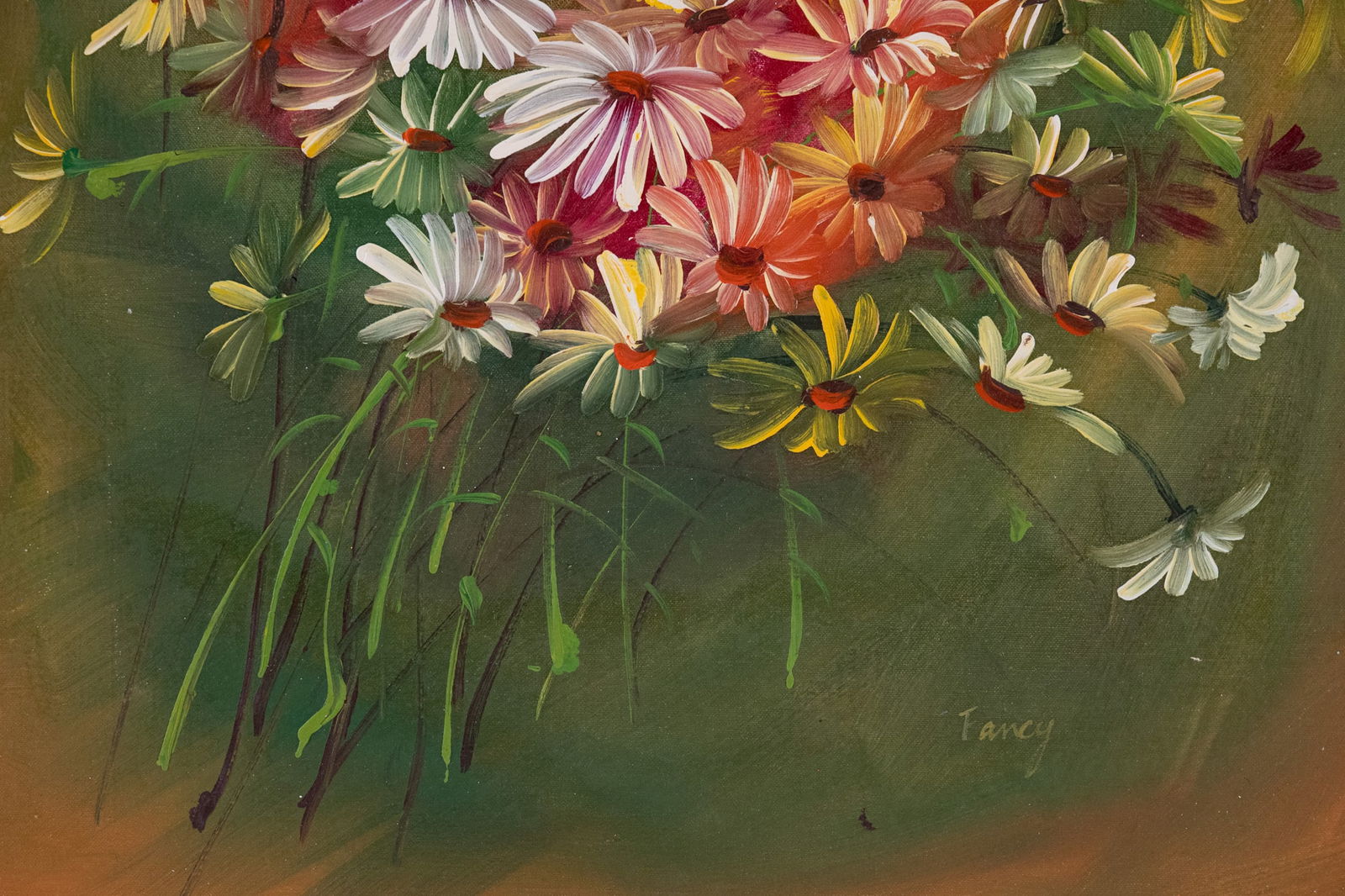 Vintage Still Life Oil On Canvas "Dandelion": Title: Dandelion Medium: Oil On Canvas Size: 20 x 24 inches Age: Vintage Condition: Great Overall All Signature: Signed Provenance: Collection From Glen Cove Combined shipping rate available. For affo