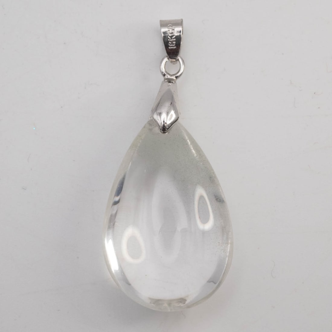 Natural Quartz Teardrop Pendant: Medium: Quartz Size: 1.3x0.8x0.5 inches Age/Detail: Natural Condition: great overall, check photo for condition reference. Provenance: Collection from Estate in Williamsburg LiveShipping is NOT a part
