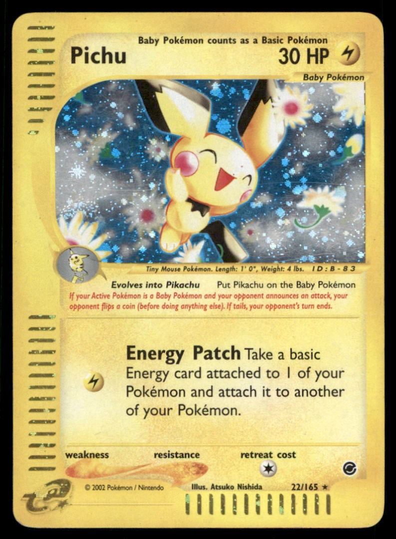 Pichu (22) Expedition #022/165 Holo Pokemon Card