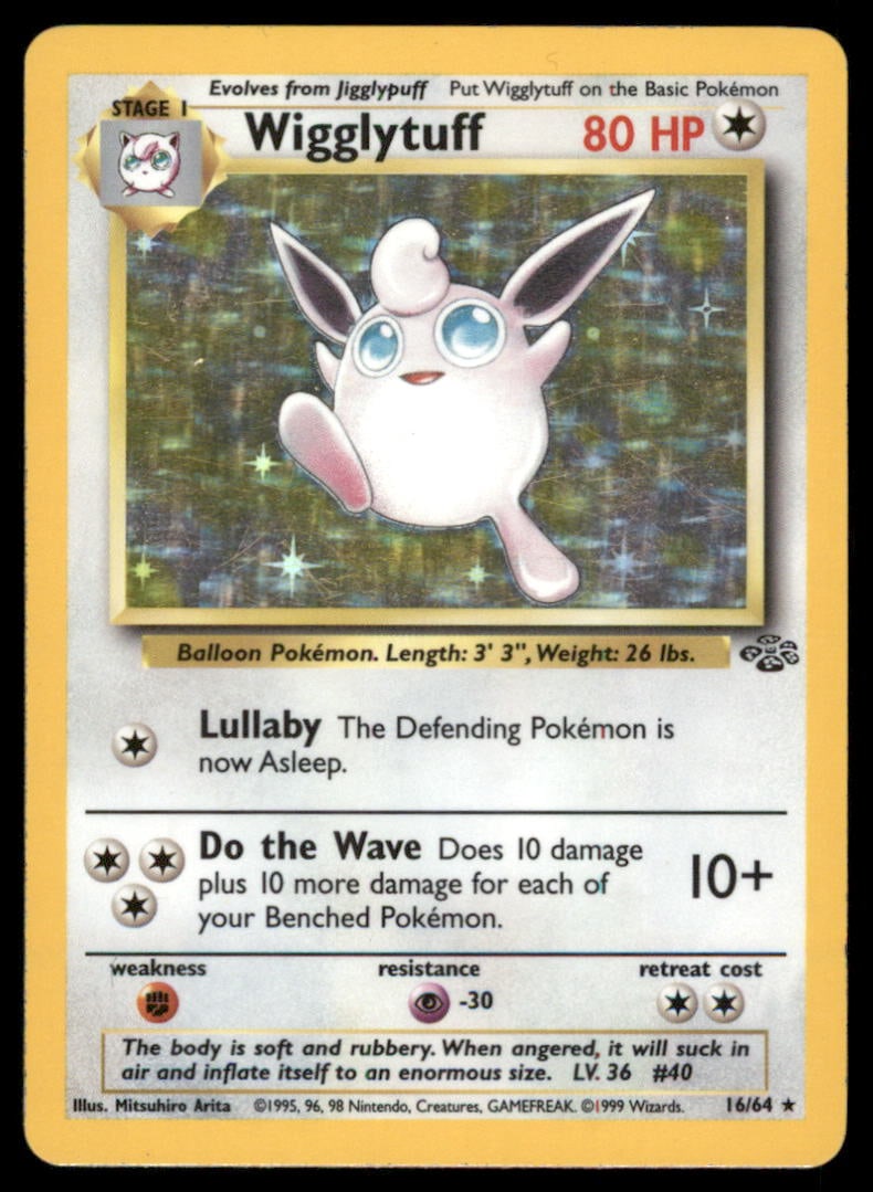 Wigglytuff (16) Jungle #16/64 Holo Pokemon Card: We offer combined shipping on multiple items. Buyers may also arrange their own shipping. LiveShipping is a separate and independent option for shipping that is NOT a part of the auction house or thei