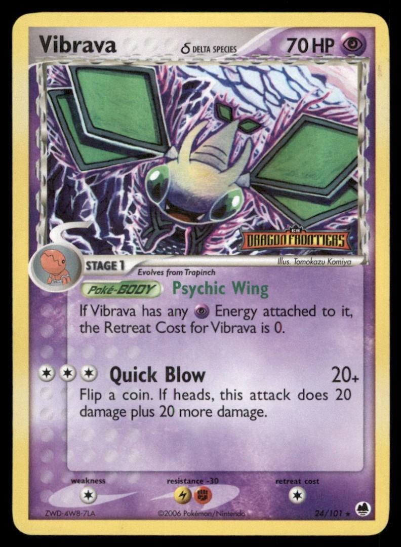 Vibrava Dragon Frontiers #24/101 Holo Pokemon Card: We offer combined shipping on multiple items. Buyers may also arrange their own shipping. LiveShipping is a separate and independent option for shipping that is NOT a part of the auction house or thei