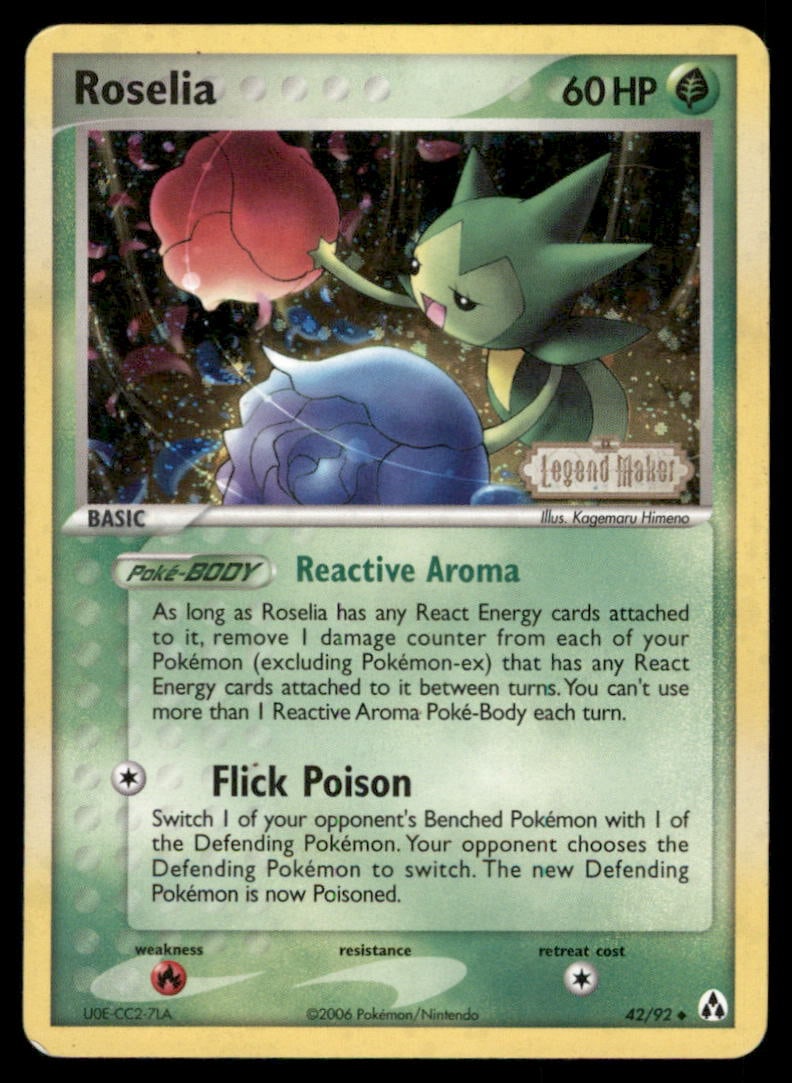 Roselia Stamped Legend Maker #42/92 Holo Pokemon Card: We offer combined shipping on multiple items. Buyers may also arrange their own shipping. LiveShipping is a separate and independent option for shipping that is NOT a part of the auction house or thei
