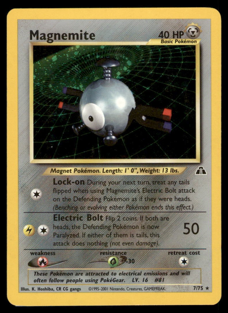 Magnemite (7) Neo Discovery #07/75 Holo Pokemon Card: We offer combined shipping on multiple items. Buyers may also arrange their own shipping. LiveShipping is a separate and independent option for shipping that is NOT a part of the auction house or thei