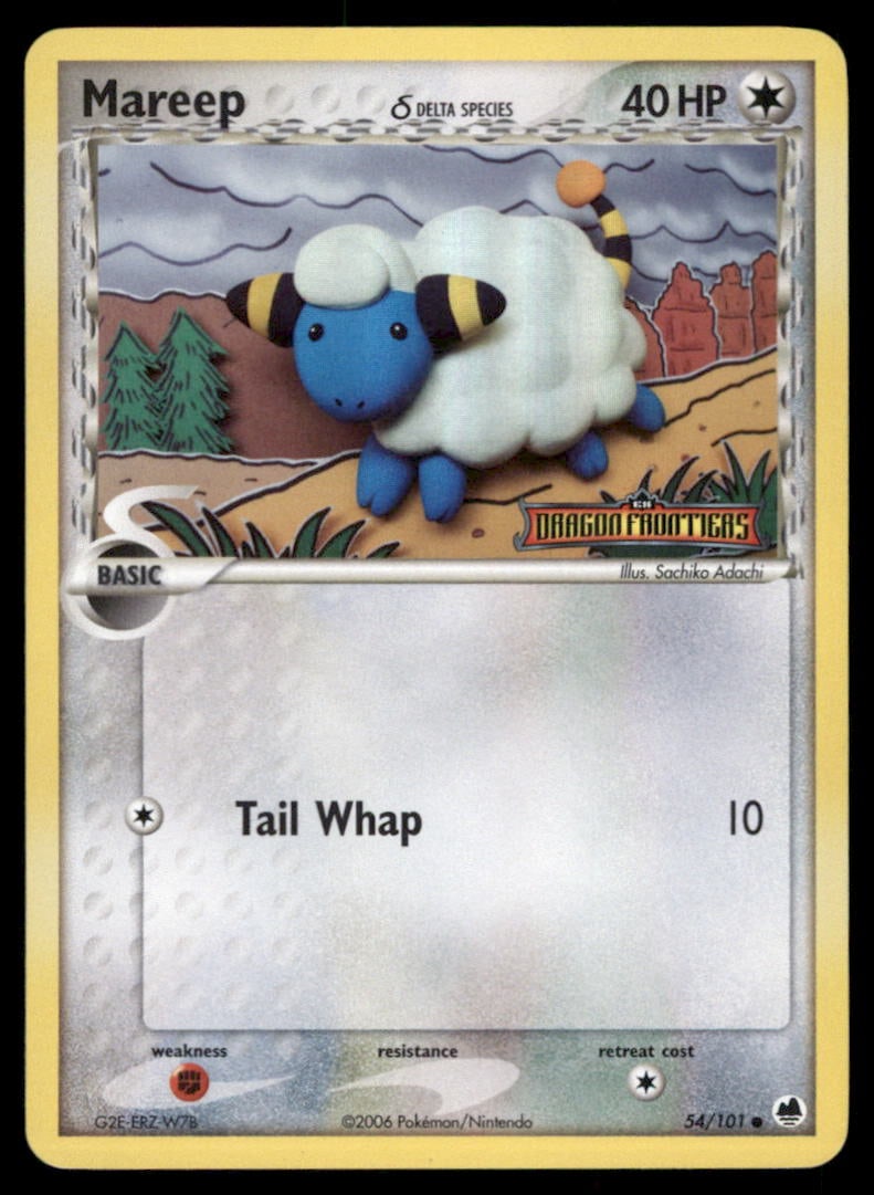 Mareep Stamped (Delta Species) Dragon Frontiers #54/101 Holo Pokemon Card: We offer combined shipping on multiple items. Buyers may also arrange their own shipping. LiveShipping is a separate and independent option for shipping that is NOT a part of the auction house or thei