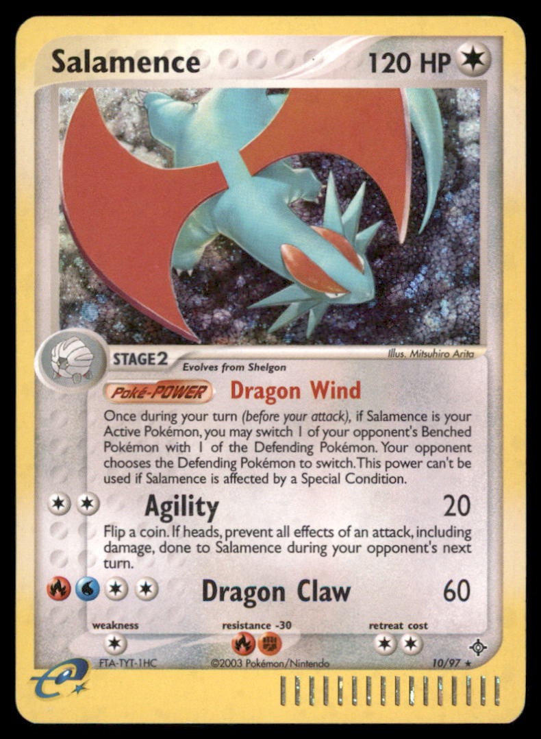 Salamence Dragon #10/97 Holo Pokemon Card (1 of 2)