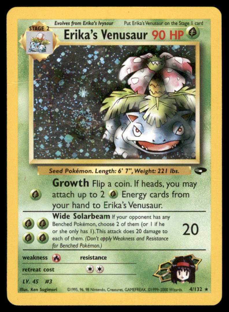 Erika's Venusaur Gym Challenge #004/132 Holo Pokemon Card (1 of 2)