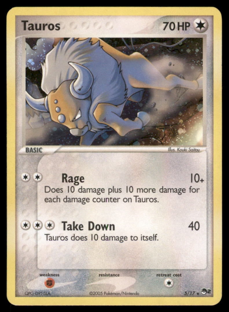 Tauros POP Series 2 #005/017 Holo Pokemon Card: We offer combined shipping on multiple items. Buyers may also arrange their own shipping. LiveShipping is a separate and independent option for shipping that is NOT a part of the auction house or thei
