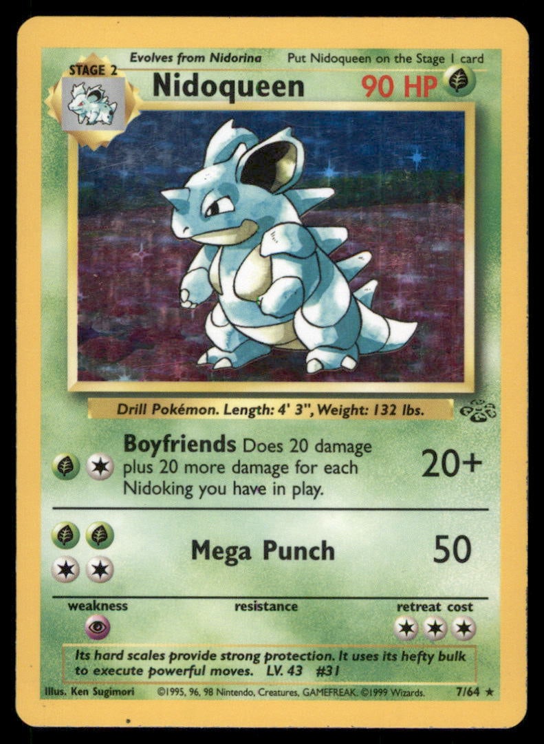 Nidoqueen Pokemon Jungle # Holo Pokemon Card: We offer combined shipping on multiple items. Buyers may also arrange their own shipping. LiveShipping is a separate and independent option for shipping that is NOT a part of the auction house or thei