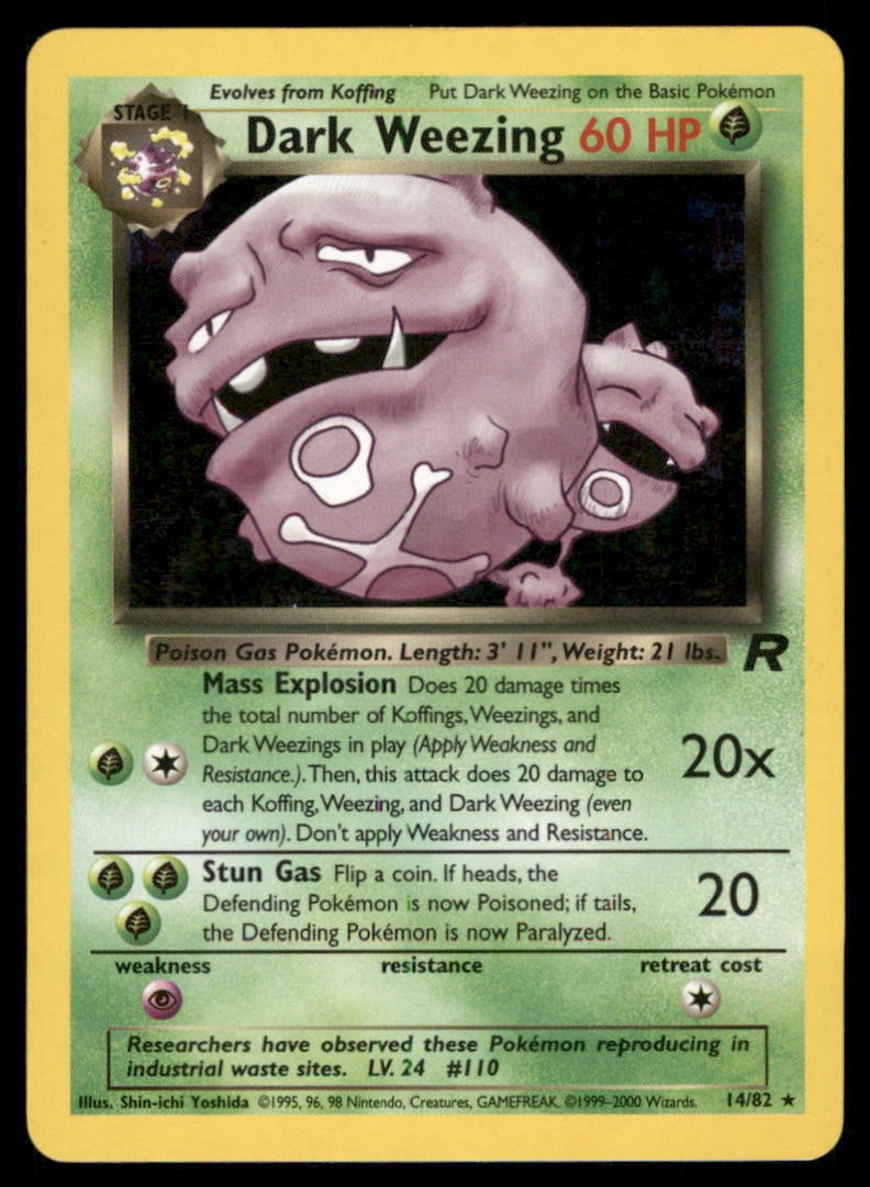 Dark Weezing (14) Team Rocket #14/82 Holo Pokemon Card: We offer combined shipping on multiple items. Buyers may also arrange their own shipping. LiveShipping is a separate and independent option for shipping that is NOT a part of the auction house or thei