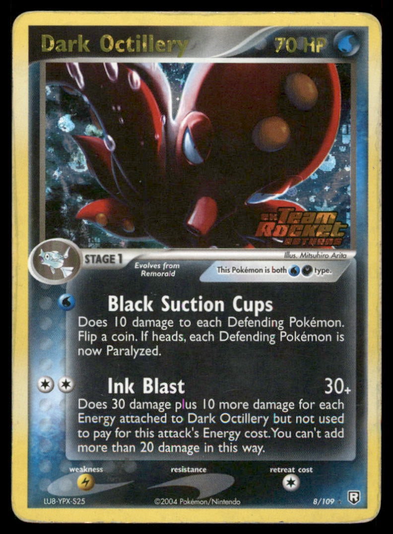 Dark Octillery Stamped Team Rocket Returns #8/109 Holo Pokemon Card: Condition : HEAVY PLAY / DMG. We offer combined shipping on multiple items. Buyers may also arrange their own shipping. LiveShipping is a separate and independent option for shipping that is NOT a par