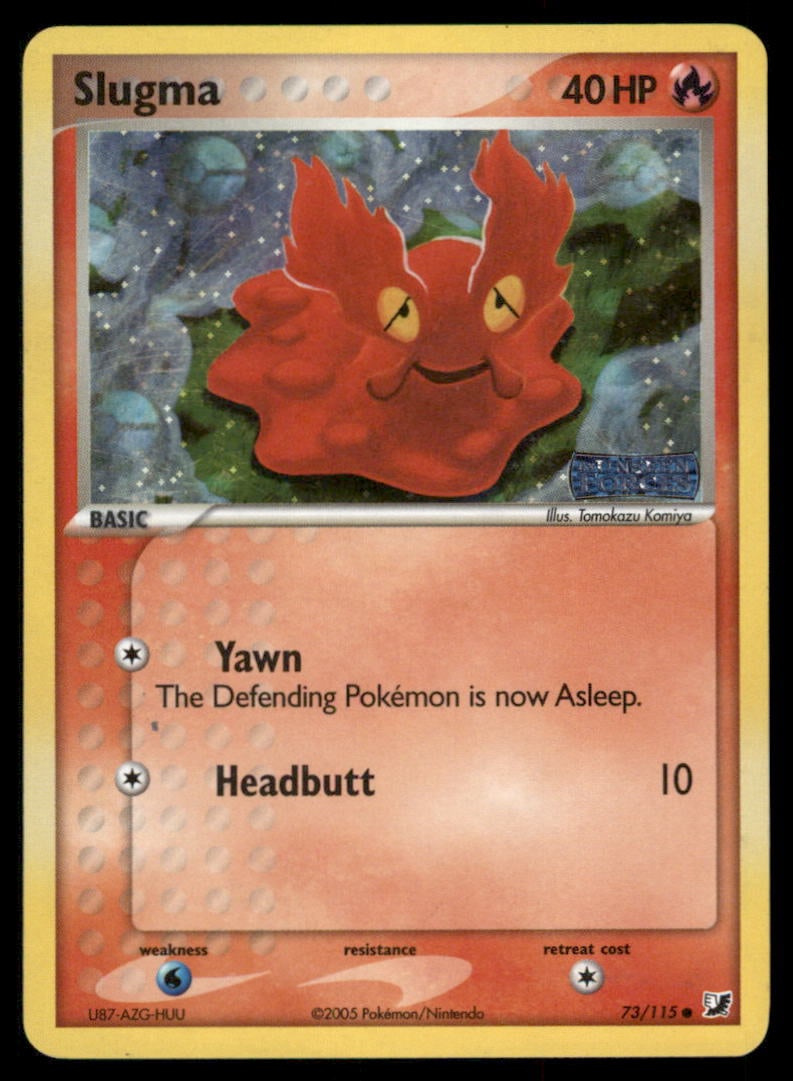 Slugma Stamped Unseen Forces #73/115 Holo Pokemon Card: We offer combined shipping on multiple items. Buyers may also arrange their own shipping. LiveShipping is a separate and independent option for shipping that is NOT a part of the auction house or thei