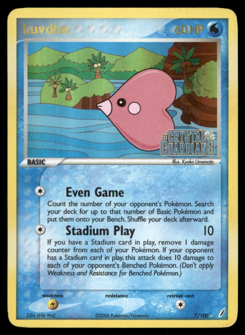 Luvdisc Stamped Crystal Guardians #7/100 Holo Pokemon Card: We offer combined shipping on multiple items. Buyers may also arrange their own shipping. LiveShipping is a separate and independent option for shipping that is NOT a part of the auction house or thei