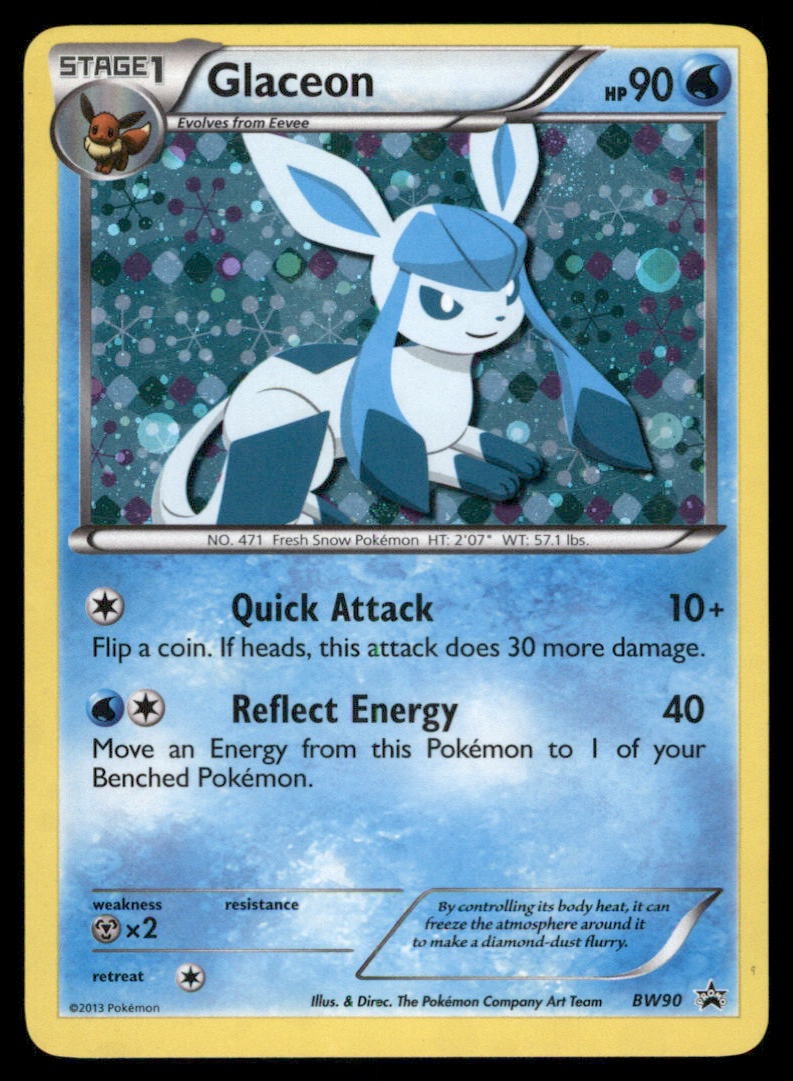 Glaceon Black and White Promos #BW90 Holo Pokemon Card (1 of 2)