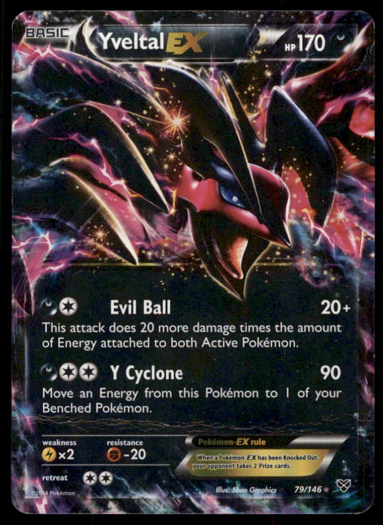 Yveltal EX XY Base Set #79/146 Pokemon Card (1 of 2)
