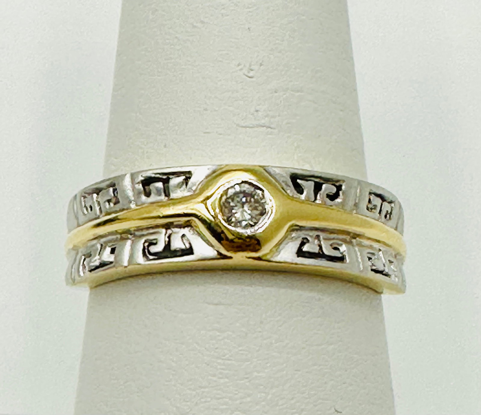 Natural Diamond Ring,14KT Yellow and White Gold # 2597 (1 of 4)