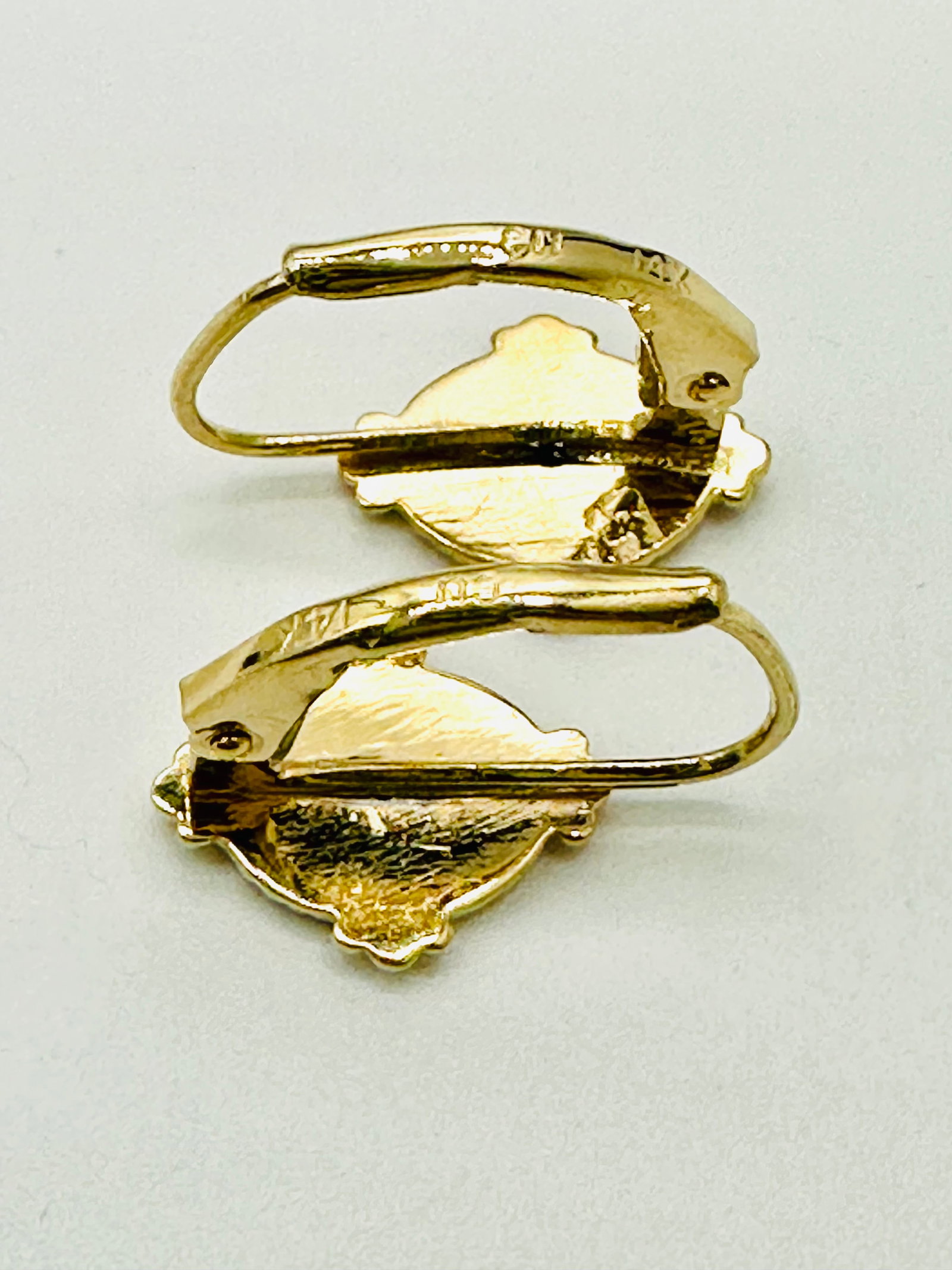 Pair of Natural Diamond Earrings, 14KT Yellow Gold # 2617 (1 of 4)
