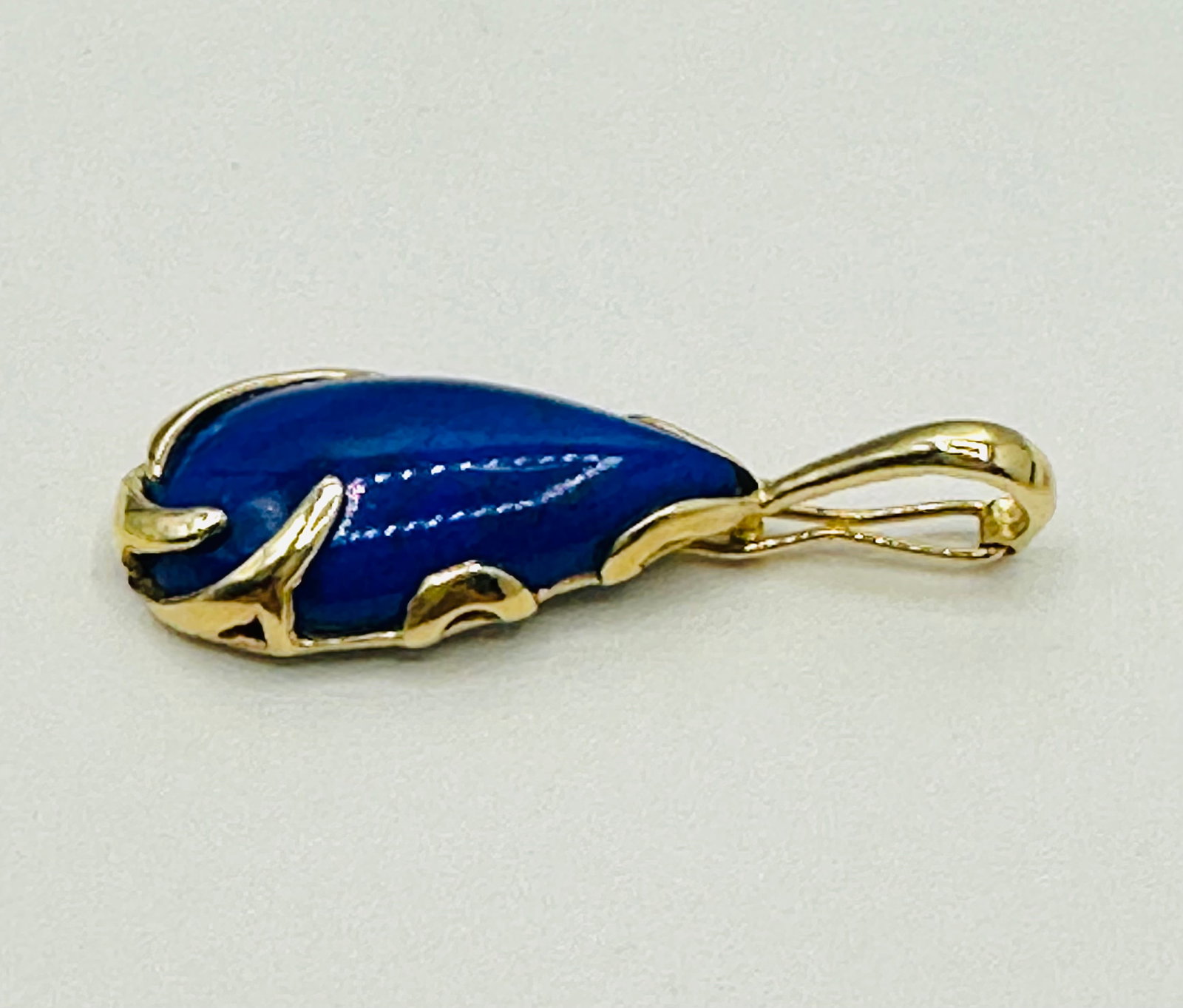 14KT Yellow Gold Lapis Pendant # 2717 (1 of 4)