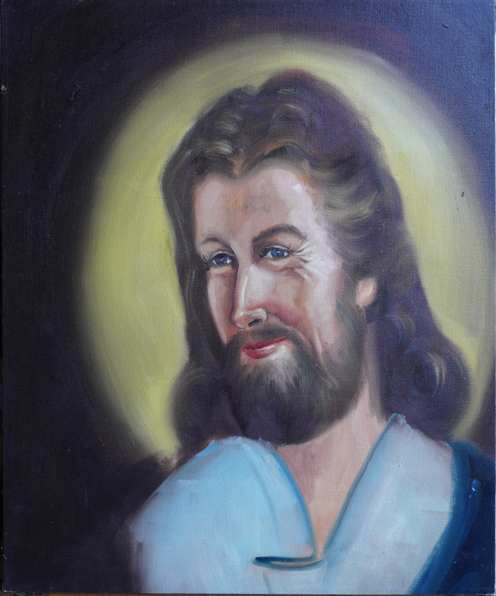 Portrait of Man Oil on Canvas Painting (1 of 8)