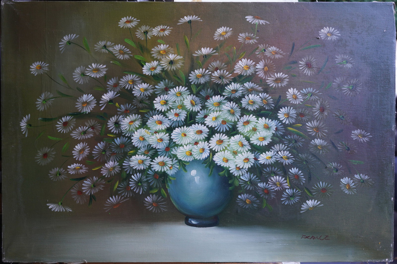 Still Life Flowers Oil on Canvas Painting (1 of 8)