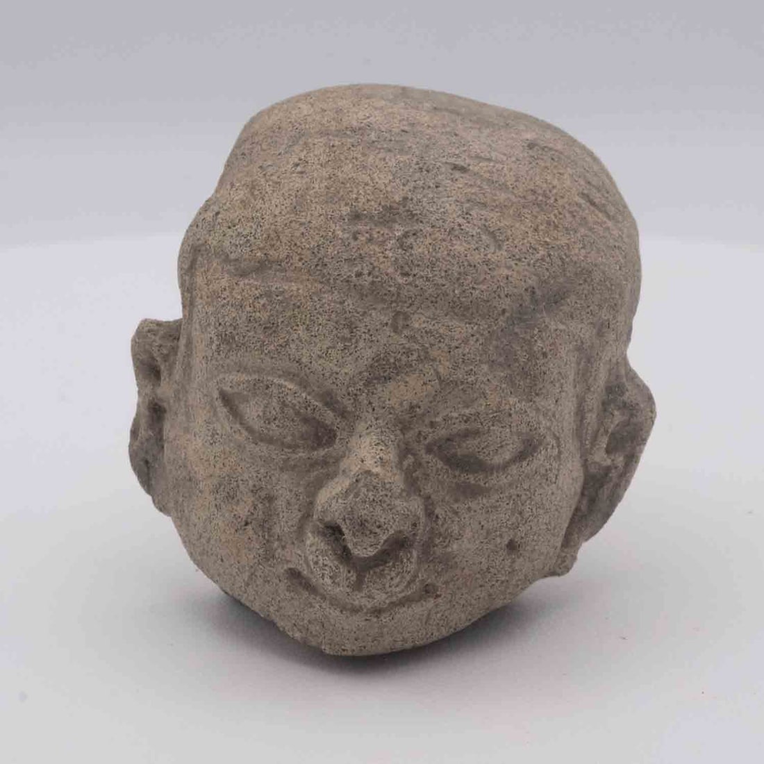 Antique Carved Stone Effigy Head Figure (1 of 5)
