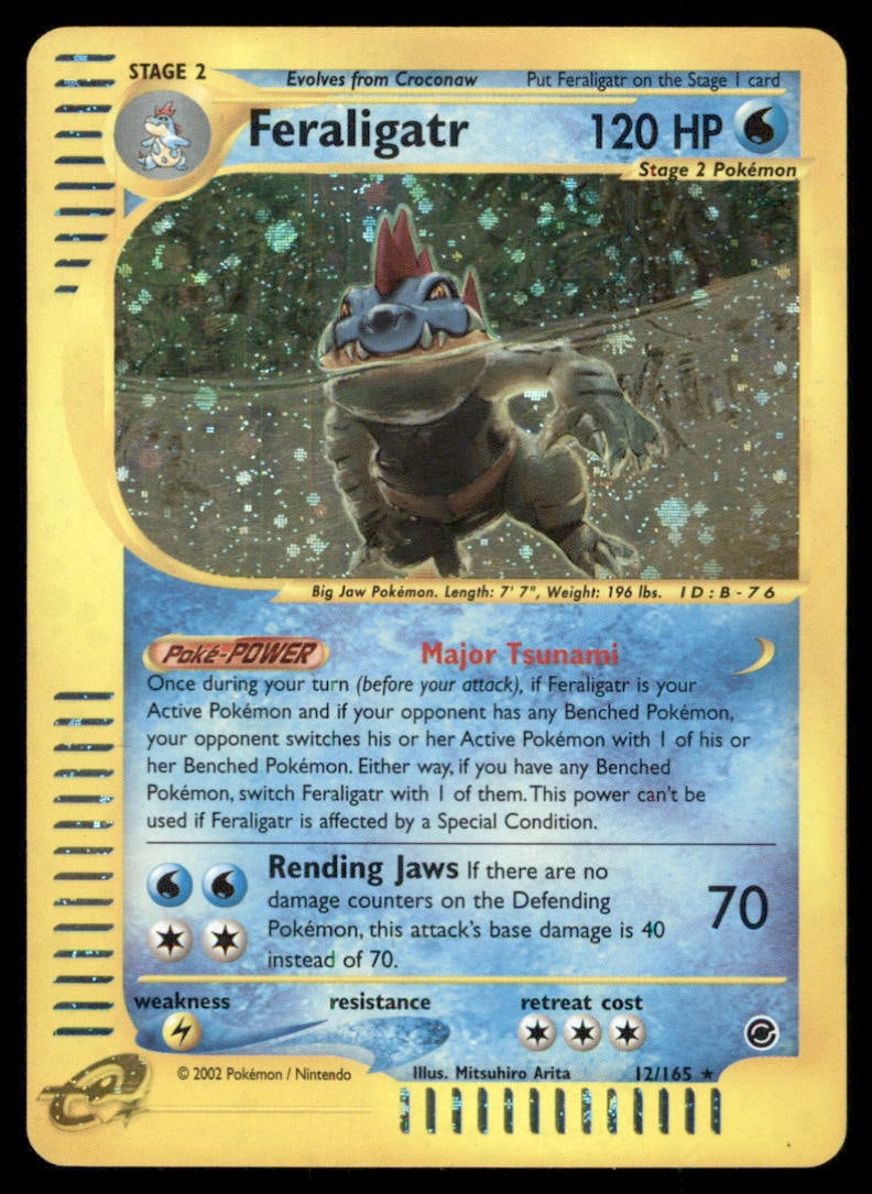 Feraligatr (12) Expedition #012/165 Holo Pokemon Card: We offer combined shipping on multiple items. Buyers may also arrange their own shipping. LiveShipping is a separate and independent option for shipping that is NOT a part of the auction house or thei