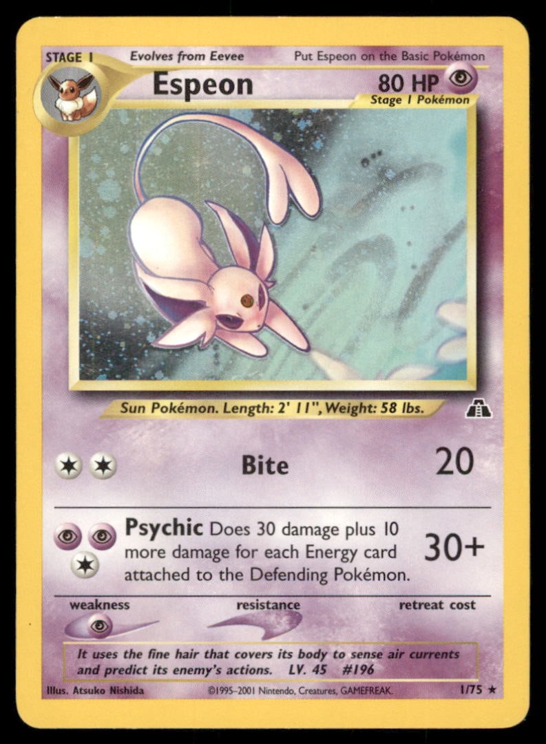 Espeon (1) Neo Discovery #01/75 Holo Pokemon Card (1 of 2)