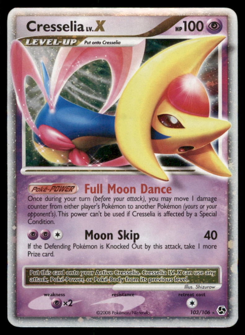 Cresselia LV.X Great Encounters #103/106 Holo Pokemon Card: We offer combined shipping on multiple items. Buyers may also arrange their own shipping. LiveShipping is a separate and independent option for shipping that is NOT a part of the auction house or thei