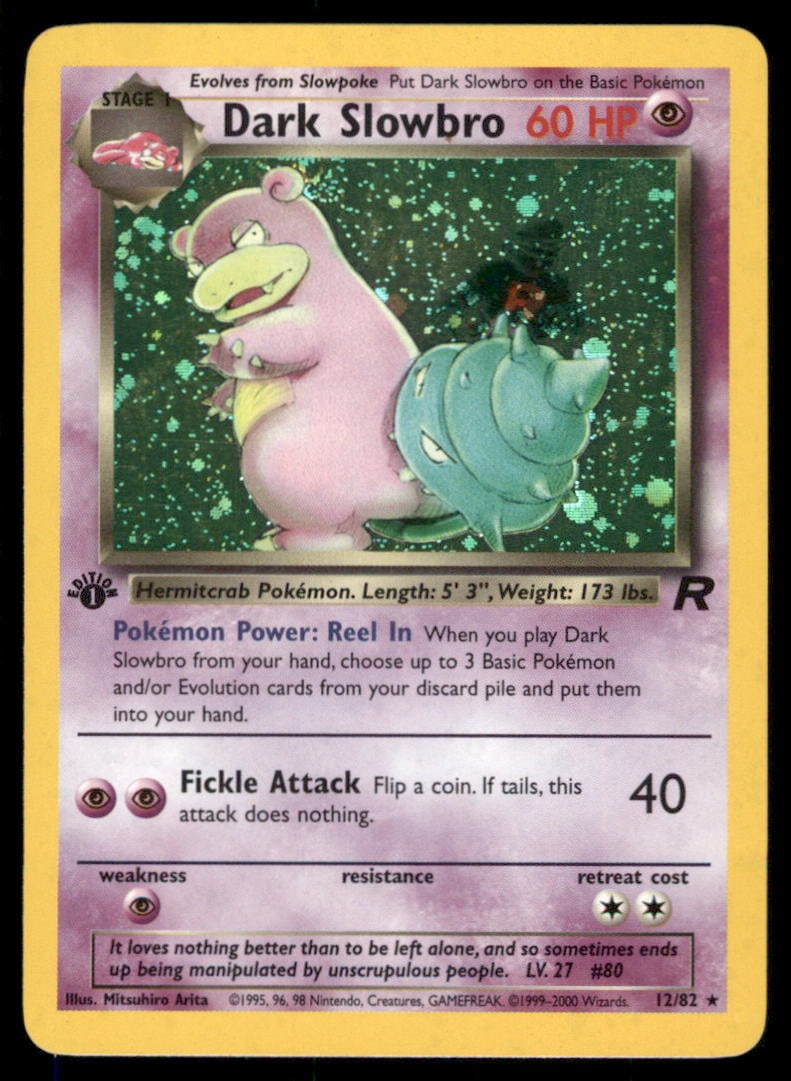 Dark Slowbro (12) Team Rocket #12/82 Holo Pokemon Card: We offer combined shipping on multiple items. Buyers may also arrange their own shipping. LiveShipping is a separate and independent option for shipping that is NOT a part of the auction house or thei