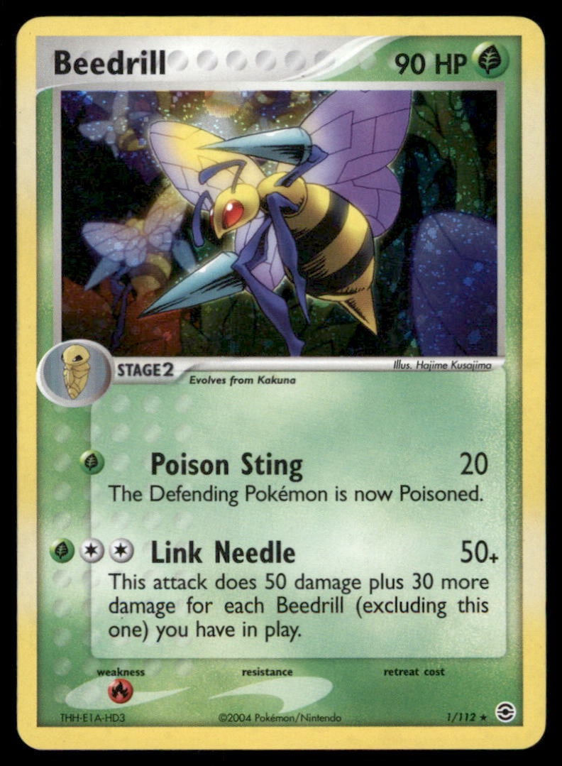 Beedrill FireRed & LeafGreen #1/112 Holo Pokemon Card: We offer combined shipping on multiple items. Buyers may also arrange their own shipping. LiveShipping is a separate and independent option for shipping that is NOT a part of the auction house or thei