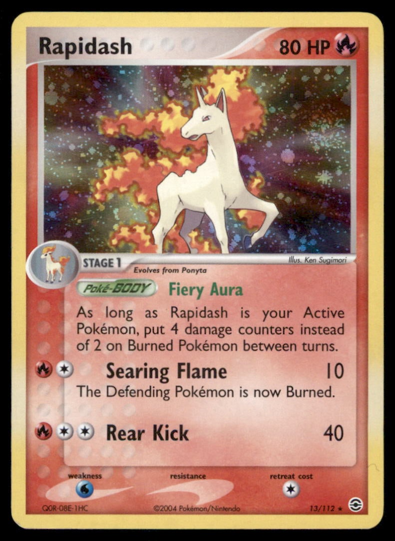 Rapidash FireRed & LeafGreen #13/112 Holo Pokemon Card: We offer combined shipping on multiple items. Buyers may also arrange their own shipping. LiveShipping is a separate and independent option for shipping that is NOT a part of the auction house or thei