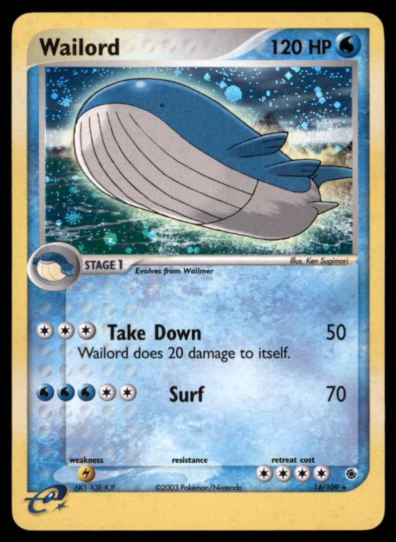Wailord Ruby and Sapphire #14/109 Holo Pokemon Card: We offer combined shipping on multiple items. Buyers may also arrange their own shipping. LiveShipping is a separate and independent option for shipping that is NOT a part of the auction house or thei