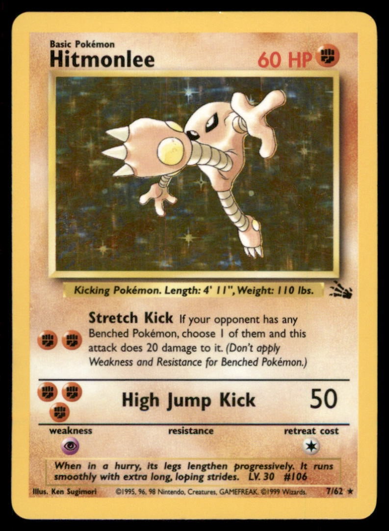 Hitmonlee 7/62 Holo Fossil Pokemon Card: We offer combined shipping on multiple items. Buyers may also arrange their own shipping. LiveShipping is a separate and independent option for shipping that is NOT a part of the auction house or thei